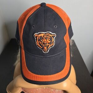 Chicago Bears NFL Hat Mens Adjustable Strapback Orange Team Apparel Fan Cap